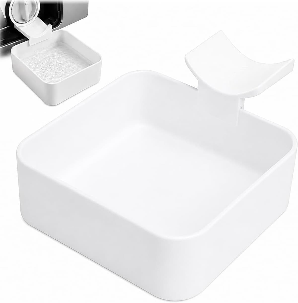 Wasmachine filter opvangbak - Afvoerbak voor wasmachine 16x12x4,5 cm - Wateropvangbak voor wasmachinefilter onderhoud (in OPP-zak) — afbeelding 1