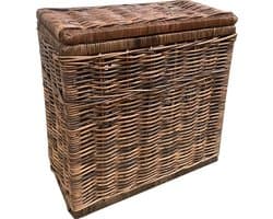 Rieten wasmand antiek bruin - 70x36xH70 cm