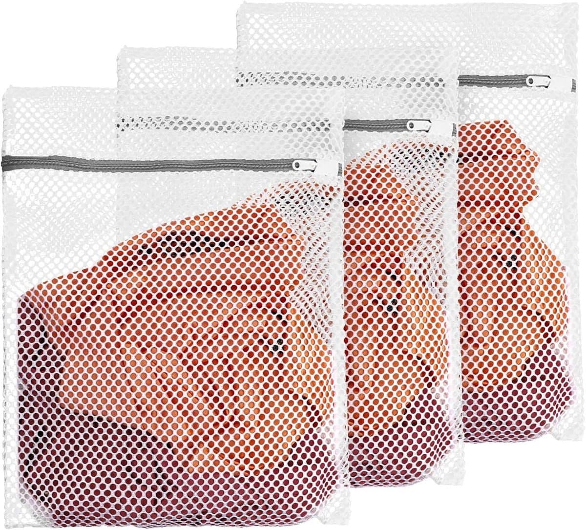 3 Stuks Mesh Waszakken voor Delicaten - Duurzame Honingraat Lingerie Tassen - Met Elastische Rits - Wasmachine Droger Delicaten Tas - Wassen Kousen Ondergoed BH . — afbeelding 1