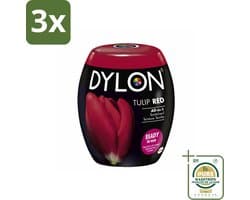 3 x DYLON – Textielverf Pods – Tulip Red – 350 g - Grootverpakking - Textielverf - Wasmachineverf - Kleurtextiel - Tulip Red - Textielverf Pod