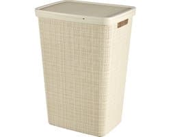 Curver Jute Wasmand met deksel - 58L - Gebroken wit — afbeelding 1
