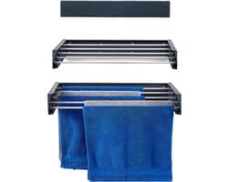 Foxydry Hide 71 cm - Droogrek wandmontage - Intrekbare waslijn voor aan de muur - Kleur Antraciet - 71 x 35 x 13 cm — afbeelding 1