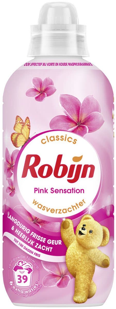 Robijn Wasverzachter Pink Sensation 39 Wasbeurten - 780 ml — afbeelding 1