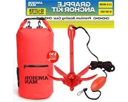 Paddenstoelanker Bootanker - Kajakanker Jetskianker - Boot Stabiliseren - Hybride Paddenstoelontwerp - 1.59 kg - Zwart
