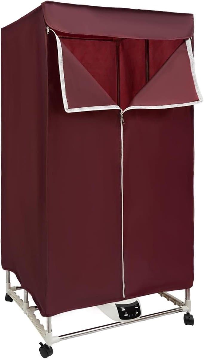 Wasdroger - Condensdroger - Kleding Drogen - Opvouwbaar Design - 70 x 50 x 150 cm - Wijnrood — afbeelding 1