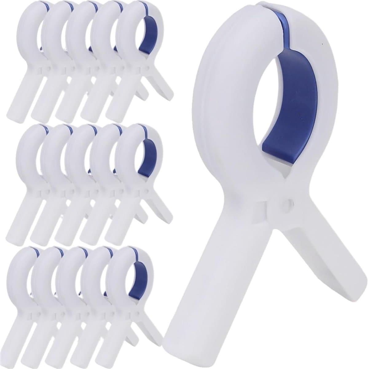 Wasknijpers Kunststof - Kledingknijpers Plastic - Kleding Ophangen - Winddicht Ontwerp - 50 stuks - Blauw — afbeelding 1