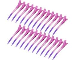 24 Stuks Duck Bill Clips Roestvrij Metaal voor Haarstyling en Kleurbehandeling — afbeelding 1