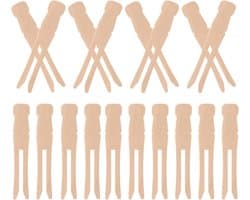Houten Wasknijpers - Kledinghangers Clips - Kleding Ophangen - Duurzaam Rond Ontwerp - 6.5 cm Lengte - Natuurlijk Hout