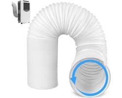 Afvoerslang Airco - Verlengkabel Slang - Ventilatie Afvoer - Uitschuifbaar Lengte - Diameter 150mm - Rood