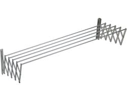 Sauvic 100 Cm Uitschuifbare Aluminium Waslijn Zilver