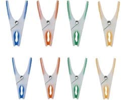 Wasknijpers in verschillende kleuren met sotfgrip - 144x stuks - was ophangen - knijpers