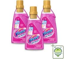 3 x Vanish Oxi Action - Vlekkenverwijderaar Gel - Zonder Bleek - Gekleurde Was - 15 Wasbeurten - Grootverpakking - Vaatwasstrips - Vlekverwijderaar - Wasbooster - Kleuroverdracht - Geurneutraliseren - Wasbeurt