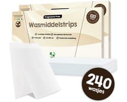 Mr. Green Mind Wasstrips ECO 240 Wasbeurten Parfum Vrij Wasmiddel Wasstrips Wasmiddel Voordeelverpakking incl. wasverzachter