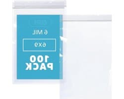 GPI - 6 Mil, extra stevige, heldere hersluitbare plastic ritszakken, 6" X 9", prikbestendig, sterke polyzakken met lockrits, voor schroeven, moeren, bouten &