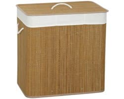 Wasmand 60x40x60cm Bruin Bamboe Wasmand Opbergmand Speelgoedmand Stevig en duurzaam Praktisch en mooi Eenvoudig schoon te maken Geschikt voor slaapkamer en badkamer