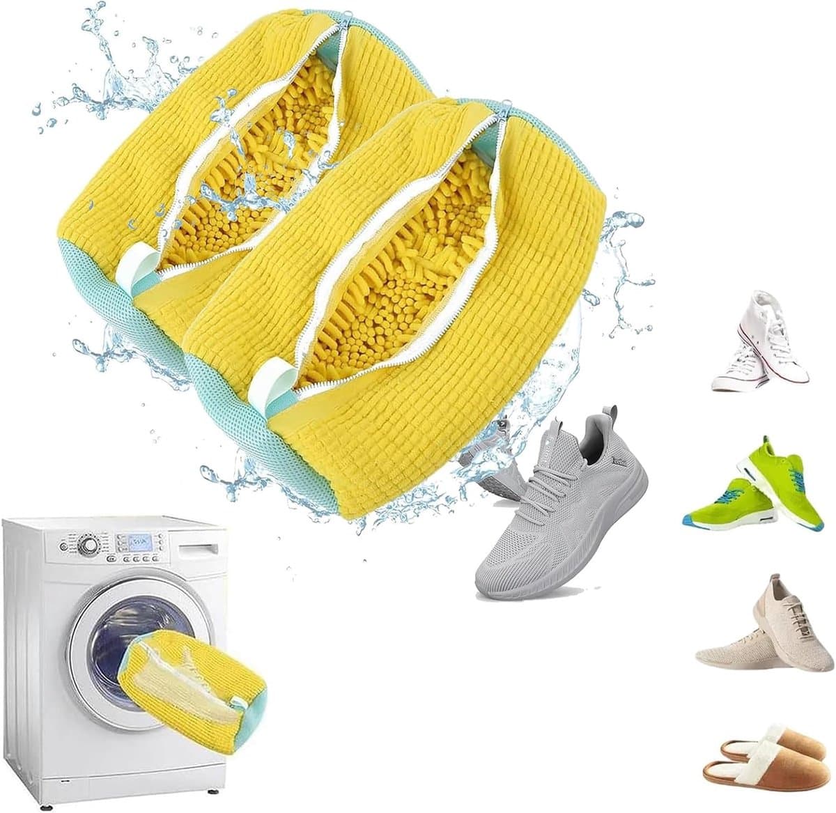 Waszakken, schoenentas voor wasmachine, schoenenzak, wasmachine schoentassen, herbruikbare schoenentas voor wasmachine, geschikt voor alle schoenen — afbeelding 1