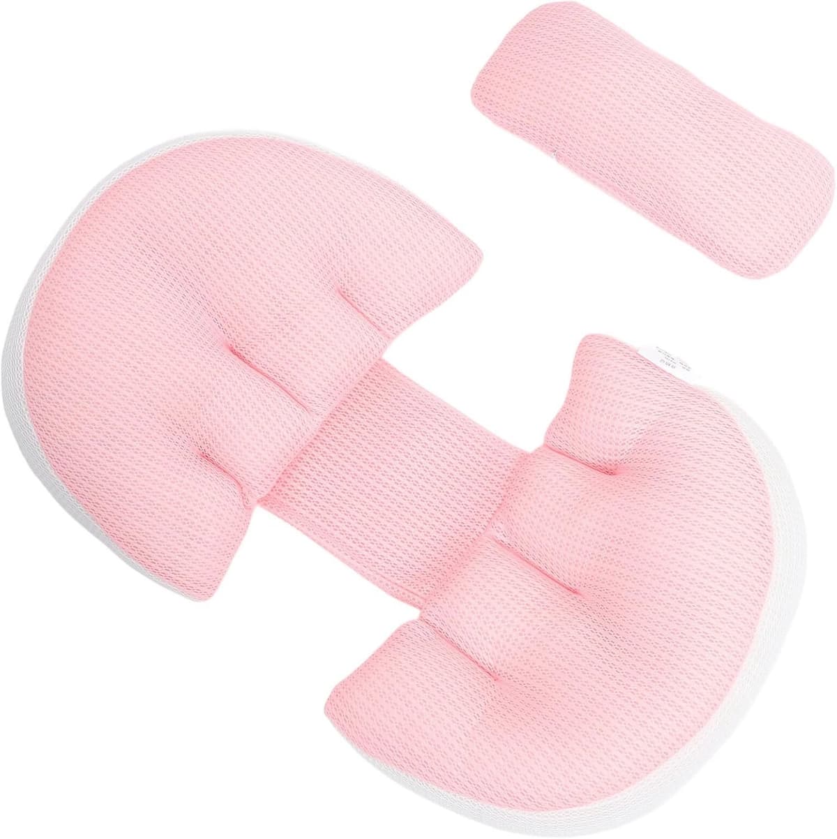 1set Zwangerschapssteun Kussen Materniteit Kussen Voor Zijdelings Slapen Rugondersteuning Voor Zwangere Vrouwen Ademend Comfortabel Met Extra — afbeelding 1
