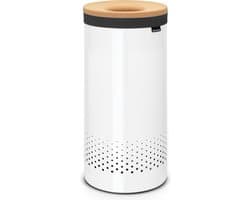 Brabantia Wasmand - met Deksel - 35 l - White / Kurken deksel