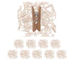 1000 x mini houten wasknijpers - sierknijpers - mini wasknijpers - retro