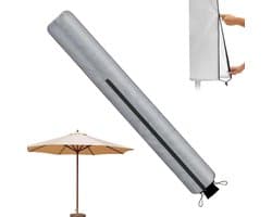 Draaibare Waslijn Hoes - Droogmolen Beschermhoes - Waslijn Beschermen - Waterdicht UV-bestendig - 165 cm hoog - Zilver