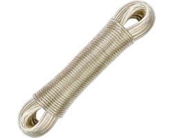 Waslijn voor buiten, 30 m, waslijn voor buiten, waslijn, waslijn met stalen kern voor huis, tuin en camping