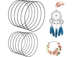 Ringen voor Handwerken - Set van 12 DIY Dromenvanger Ringen van 10 cm en 15 cm - Hoge Kwaliteit Roestbestendig Metaal voor Creatieve Projecten, Versieringen en Geschenken