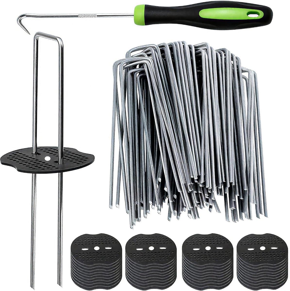 Stalen grondankers 15 cm - thermisch verzinkt - roestbestendig - voor onkruiddoek - ShopVlot — afbeelding 1