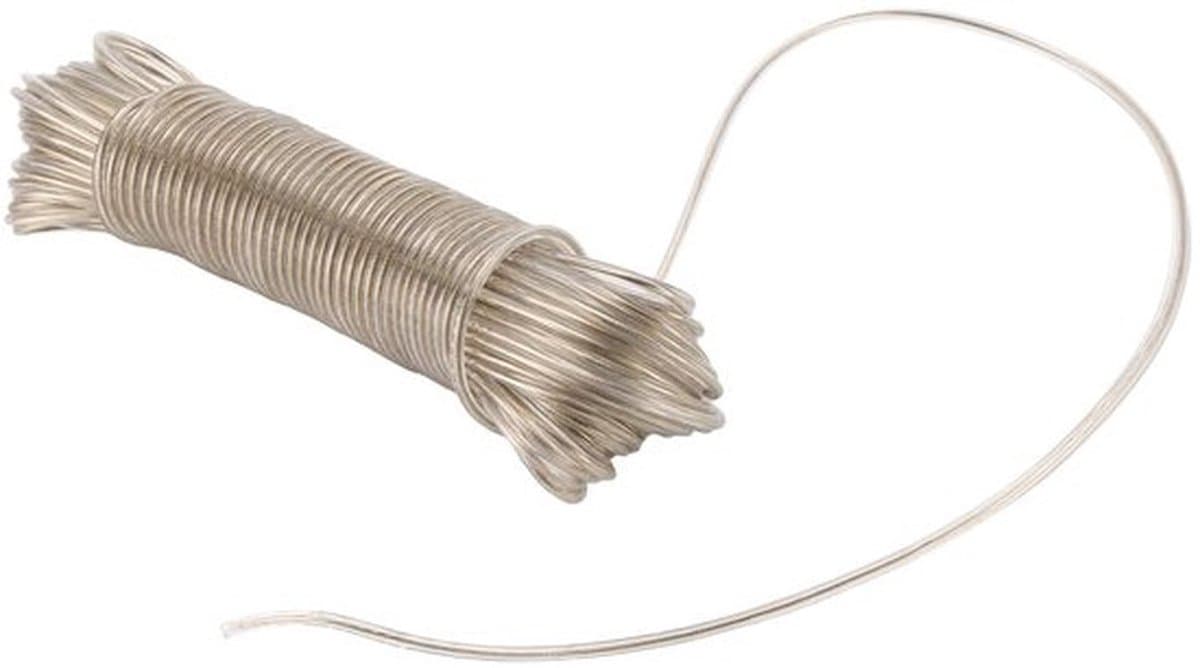Waslijn Uittrekbaar 30m - 2 Pack - Stalen Kern - Roestvrij en Waterdicht - Duurzaam - PVC Coating - Waslijn Touw — afbeelding 1
