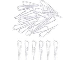 100 stuks 4 cm U-vormige krokodillenclip, hemdclip met tanden, wasknijpers voor sokken, broeken, stropdassen, overhemden, kledingstukken, transparant