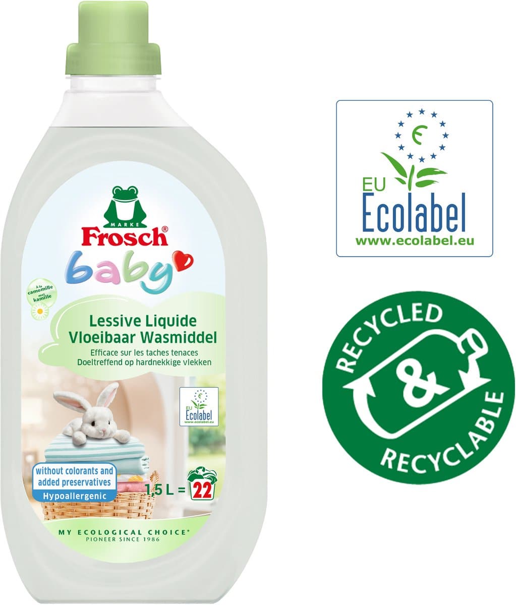 Frosch Geconcentreerd Wasmiddel Baby - 5 x 1,5 L - 110 Wasbeurten — afbeelding 1