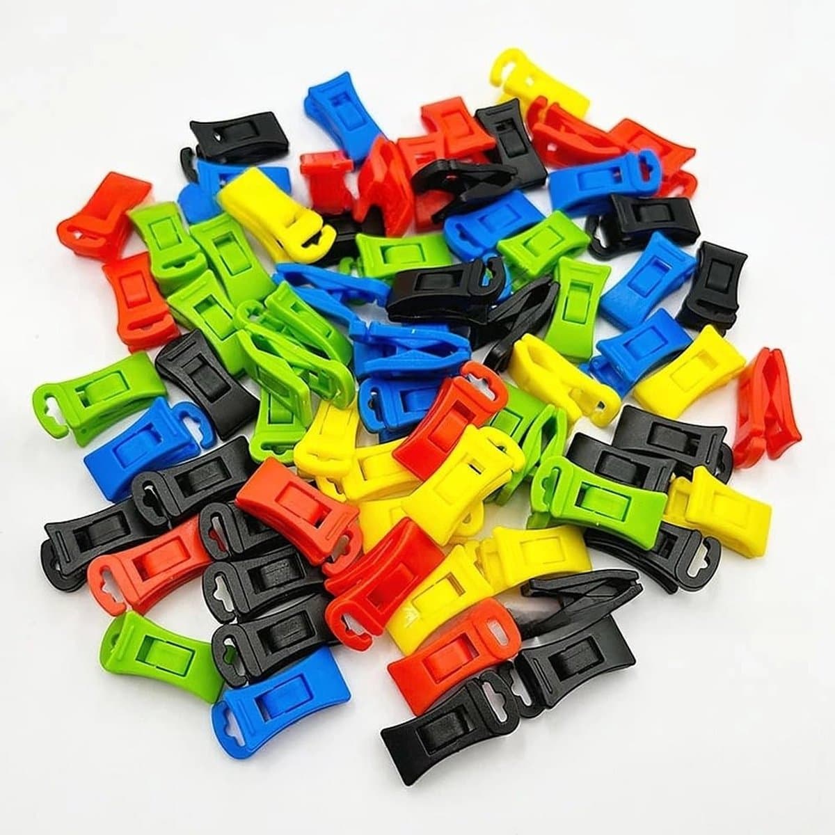 Omgoods - Set van 50 Sokkenklemmen met Opbergtas en Waslijn — afbeelding 1