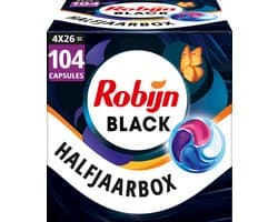 Robijn Wasmiddel - 4-in-1 Wascapsules - Black Velvet - 4 x 26 stuks - 104 Wasbeurten - Voordeelverpakking