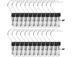 Wasknijpers, roestvrij staal, washaken, antislip, kledinghanger, clip, 360° draaibaar, laarsklemmen, laarzen, hangers, metalen klemmen voor broeken, schoenen, handdoek (zwart)