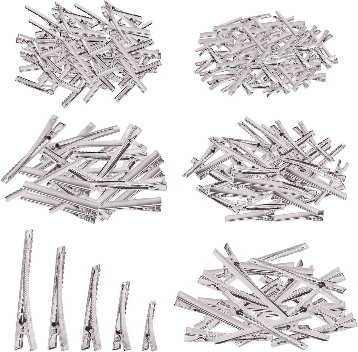 Haarspeldjes Krokodil - Enkele Prong Clips - Haar Styling - Roestbestendig Metaal - 270 Stuks - Zilver — afbeelding 1