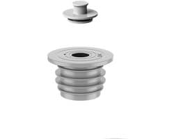 Afvoerpijp Siliconen Seal - Wasmachine Rioolslang - Geurloos Huis - Flexibele Diameter Aanpassing - 45-50 mm - Grijs