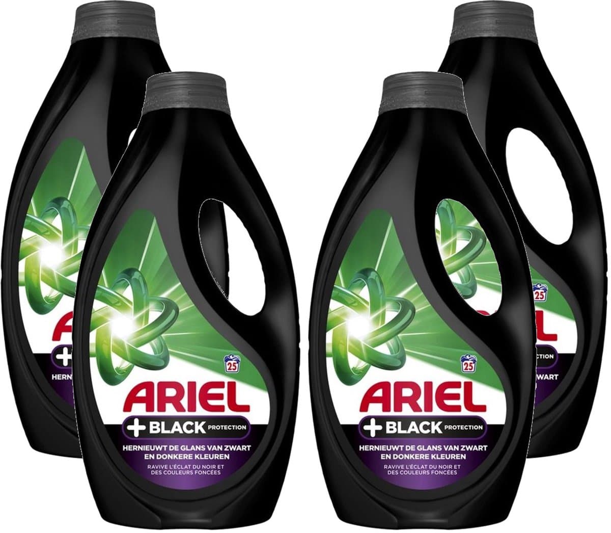 Ariel Wasmiddel +Zwart Bescherming - Multipack - 4500ml (4x1125ml) - 100 (4x25) wasbeurten — afbeelding 1