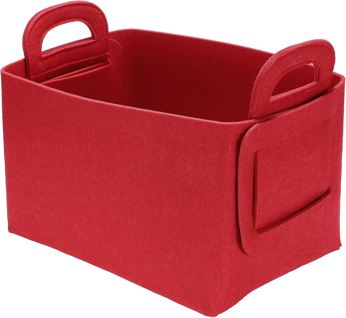 1 stuk - Opbergmand van vilt - Wasmand - Opbergmand voor diverse spullen - 36*25*23 cm - Rood — afbeelding 1