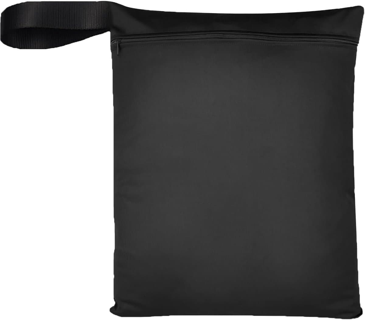 1 waszak, 50 x 40 cm, waterdicht, herbruikbaar, met ritssluiting, voor fitnessstudio, zwemmen, zwart — afbeelding 1