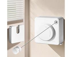 Uitschuifbare Waslijn - Intrekbare Waslijn Wand Waslijn - Kleding Drogen - Anti-Doorhang Ontwerp - 46 meter - Wit