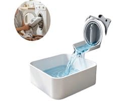 Lekbak Wasmachine - Afvoerbak voor wasmachine - Afvalwaterbak van de wasmachine - Afvalwateropvangbak - 16 × 12cm - Geschikt voor wasmachines - Universeel - Wit - Kunststof