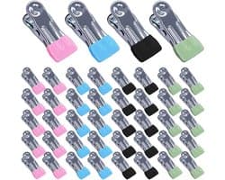 Metalen wasknijpers - multifunctioneel en antislip - 40 stuks - verschillende kleuren