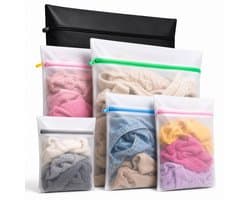 BOTC Waszakken - Wasnetten - Set van 6 - Bescherm je Wasgoed en Wasmachine - Transparant/Wit