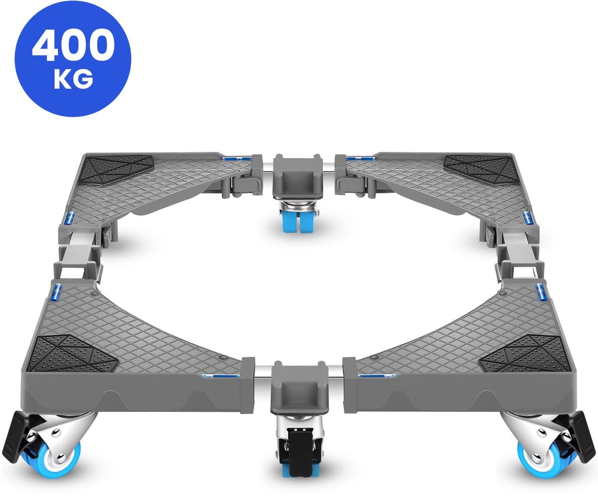 VanDijck Wasmachine Verhoger - 8 Wielen - Verstelbaar 56-91 cm - Max 400 kg — afbeelding 1