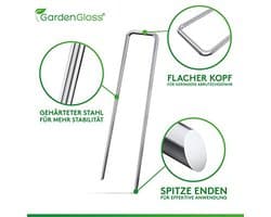 Anti-Roest Grondankers voor Harde Grond - 50 Stuks, 200 mm Lang, 25 mm Breed, Ø 3.8 mm