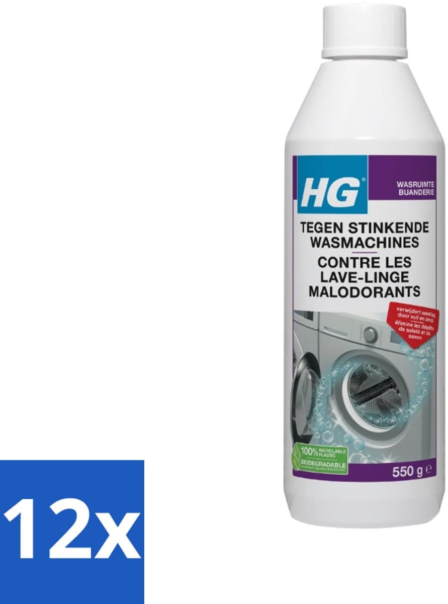 HG - Tegen Stinkende Was - Verwijdert Aanslag Door Vuil & Zeep - 550 g - Voordeelverpakking - 12 stuks — afbeelding 1