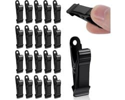 20 stuks - mini-metalen klemmen - krokodillenklemmemetalen - stevige veerklemmen - hangende krokodillenklemmen - voor kabels, fotosnacks, papiers, gordijnen (zwart) — afbeelding 1