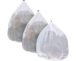 3 stuks - Waszakken - waszak - waszakje - netwaszakken - mesh laundry bag - stevige waszak - voor delicate kleding - waszak met trekkoord - voor appartementen, studentenhuizen, kampen en wasmachines - 50*60 cm — afbeelding 1