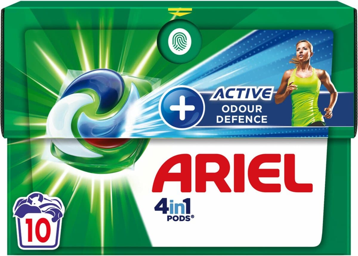 Ariel 4in1 Wasmiddel Pods Actieve Geurbestrijding 10 stuks — afbeelding 1