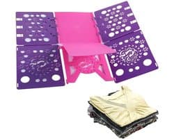 Allecto Plus - Kledingvouwplank - Roze Paars - Kinderen en Volwassenen - Wasvouwplank - Kleding Organizer