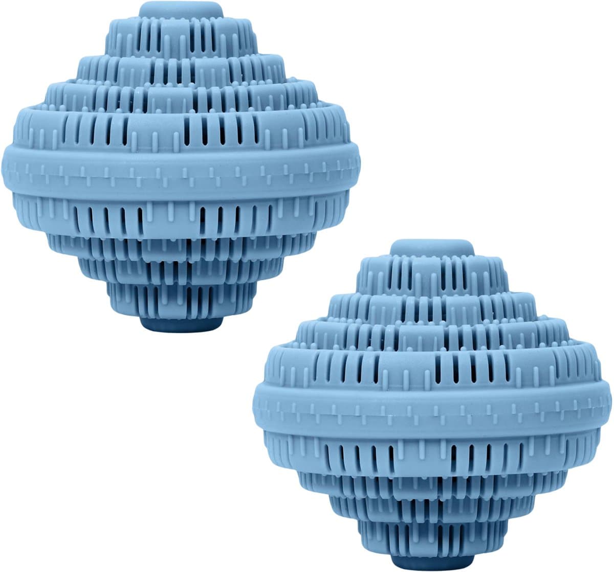 Home Deco Factory Wasmachinebol - 2x - met keramische kralen - D10 cm - blauw - wassen zonder wasmiddel — afbeelding 1